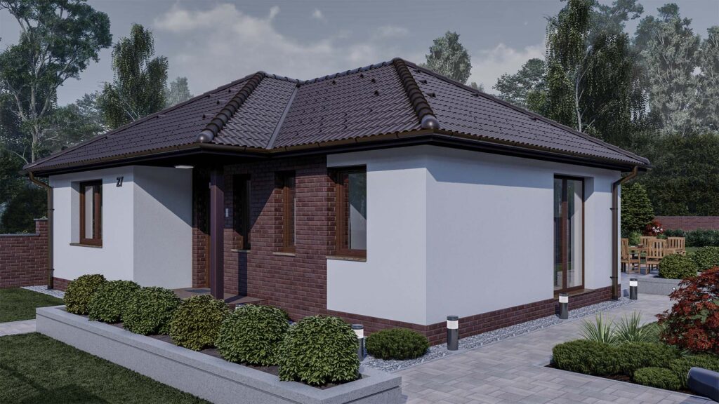 105 m2 ház (4 hálószoba + nappali) keskeny