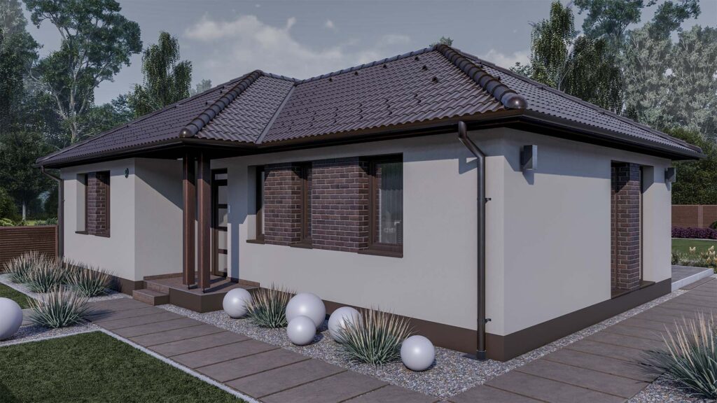 95 m2 ház (3 hálószoba + nappali) normál