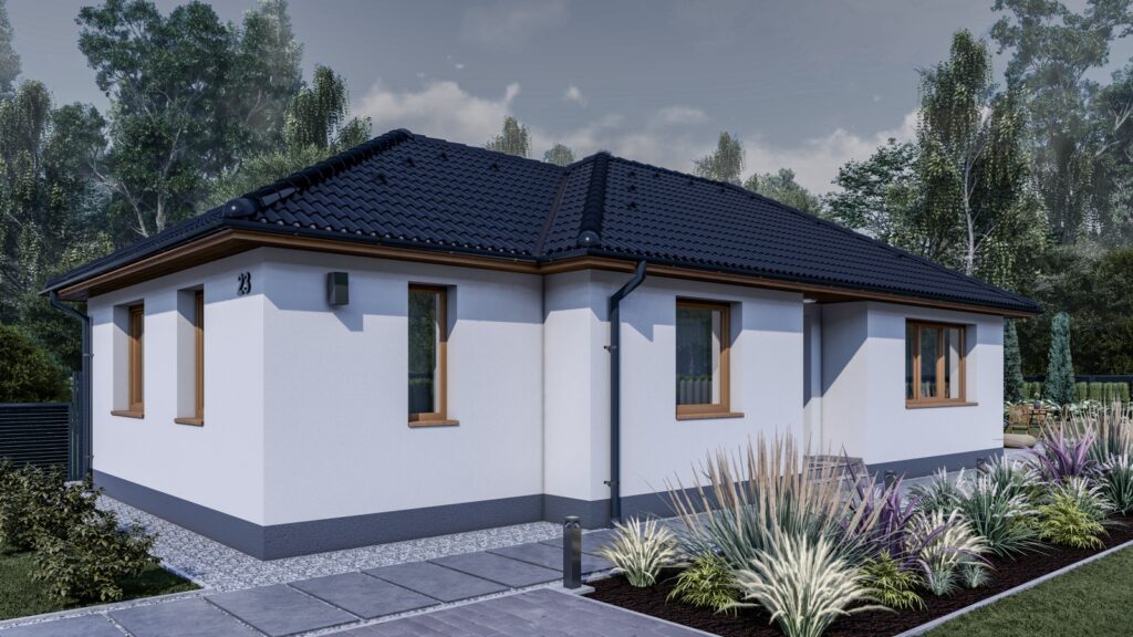 Eladó ikerház – 90 m2 ház (4 hálószoba + nappali) keskeny